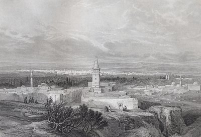 Damascus, Engraved by J.H. Kernot, from The Imperial Bible Dictionary, Published by Blackie & Son, c.1880s by William Lewis Telbin